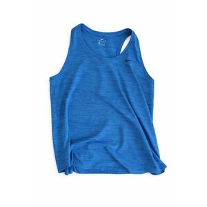 Nike Dri-FIT Tank Top XL Blue Heathered Racerback Athletic